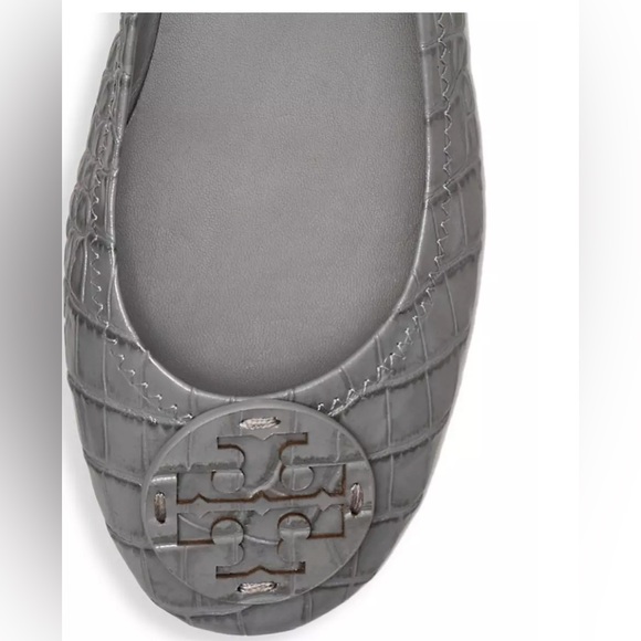NIB Tory Burch Minnie Travel Ballet Size 6. Color Zinc - Picture 4 of 4